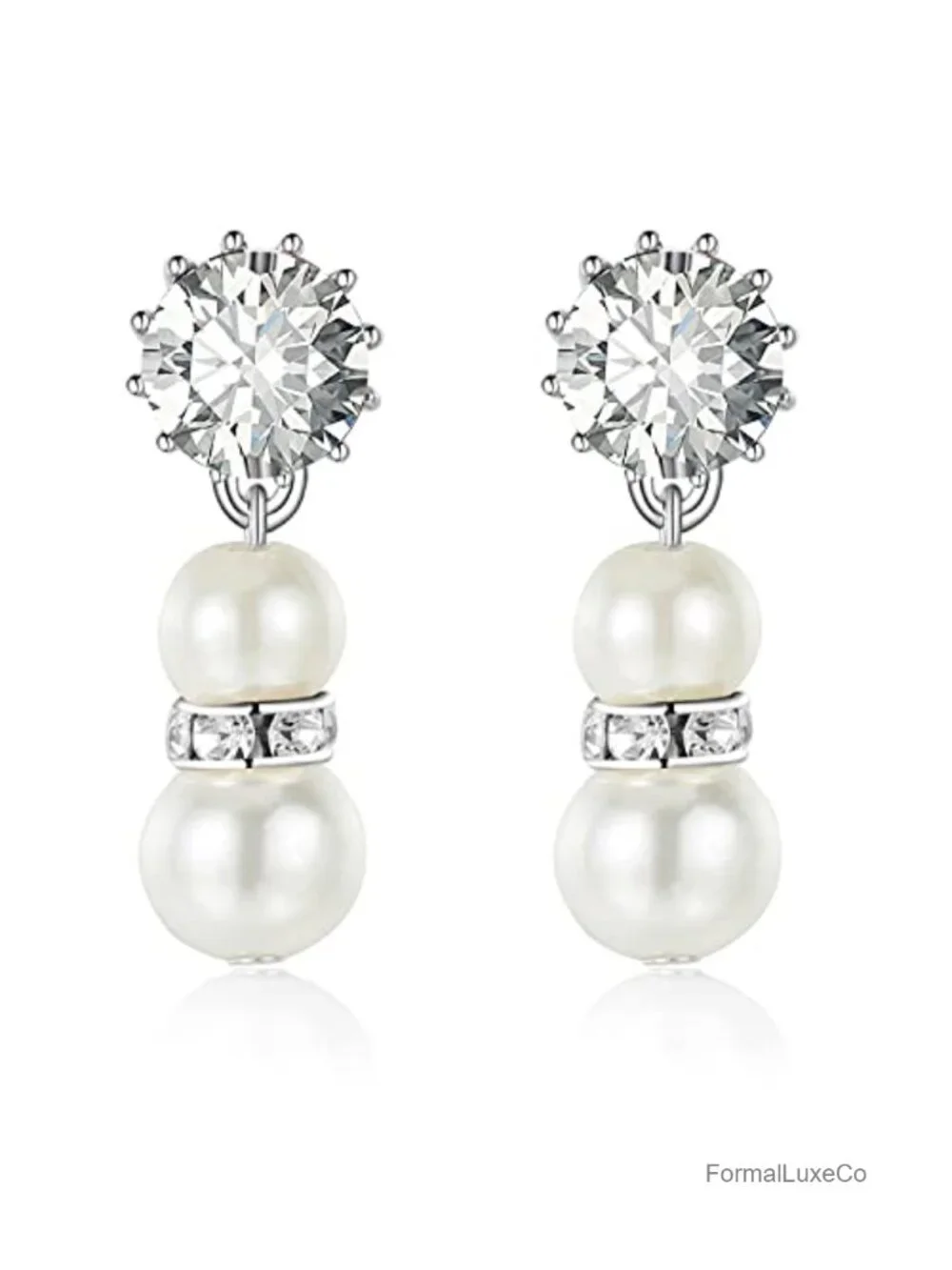 Multilayer Imitation Pearl Necklace & Earrings Set with Brooch